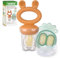 haakaa Baby Obst Nahrung Futterautomat & Mini-Gefrierschrank Knabbern Tablett-Kombination,Muttermilch-Popsicle-Formen,BPA-freier Silikon für sichere Selbstfütterung von Säuglingen,4 Monate+(Kürbis