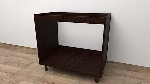 Alfredo Calandrelli Mueble para fregadero empotrado sin puertas, color wengué, medidas 90 x 55 x 72, grosor 18 mm