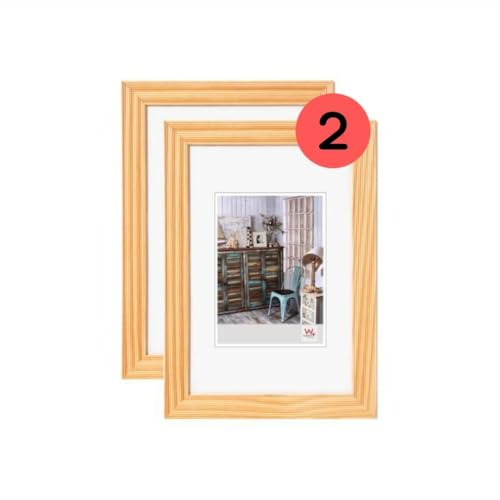 walther design Grado HI824HD Lot Double de Cadres Photo en Bois, 18 X 24 Cm, Couleur Naturelle