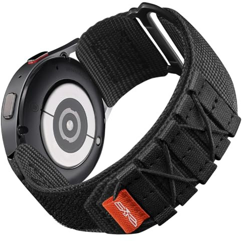 Bandletic 20 mm Armband, kompatibel mit Samsung Galaxy Watch 7/6/5/4, 44 mm, 40 mm/6 Classic, 47 mm, 43 mm/5 Pro/4 Classic/3 41 mm, militärisches robustes Nylon-Sportarmband