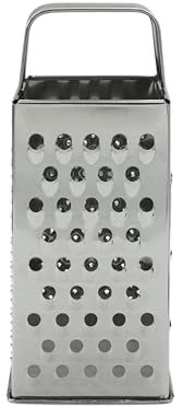 Fackelmann 4 Sided Universal Grater, Box Grater, Stainless Steel, 23.5x10.5x8cm, Silver