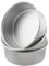YIXNSW 3 moldes para hornear de 19 cm, redondos, de aluminio, adecuados para tartas de cumpleaños, bodas, tartas de Navidad, fiestas, fáciles de limpiar, color plateado
