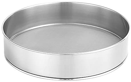 Setaccio per farina, setaccio in acciaio inox a maglia fine, setaccio per farina, utensile da cucina, setaccio per glassa e zucchero, strumento per pasticceria, setaccio rotondo a rete (30 cm)
