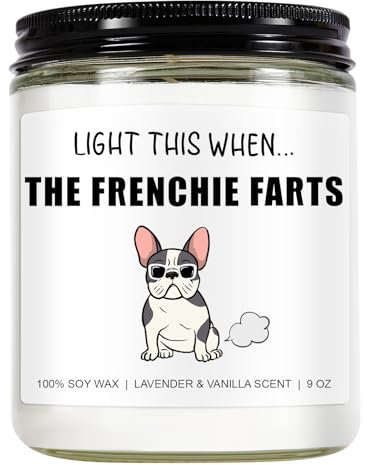 Younift Duftkerzen, lustige Frenchie-Geschenke für Frauen, Bulldoggen-Geschenke (Lavendel & Vanille)