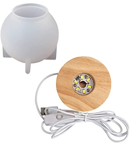 STOBOK 1 Satz Ball-nachtlicht-form Kristall Ball Casting Mold Harz Form Kristall Ball Licht Form Kugel Briefbeschwerer Formen Handgefertigte Lampe 3d Holz Kristallkugel