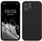 kwmobile Handyhülle für iPhone 13 Pro Max Hülle, für iPhone 13 Pro Max Case - Hülle Silikon - kabelloses Laden - Schwarz matt
