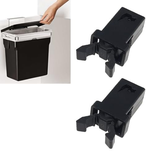 2pcs Bin lid Clasp Compatible with Brabantia Waste Bin 20L,30L,40L, 45L,and 50/60L,Replacement Striker Bin Catch Set,Touch Top Lid Bin Latch Lock Flexible Bin Lid Catch,Suitable For Kitchen Trash Cans