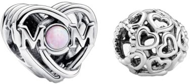Feitery Liebe für Mama Charms Herz Anhänger Kompatibilität für Pandora Armband Geschenke zum Muttertag