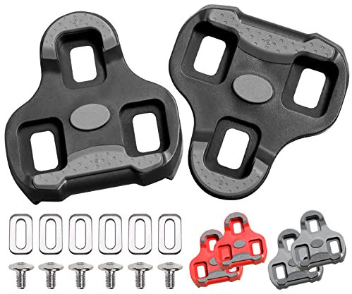 Tacobey Grip Fahrrad-Cleats kompatibel mit Look Cleats, Indoor Outdoor Radfahren & Rennrad Schuhplatten Set, kompatibel mit Keo Structure & Keo Pedalen mit Grip, Schwarz