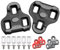 Tacobey Calas de Ciclismo Compatible con Look keo Pedales, Calas de Bicicleta con Tornillos, Negro 0°