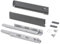 Emuca - Schubladen-Kit für Küche und Bad mit 3D-Regelung, Höhe 93mm, Tiefe 400mm, 40 Kg, sanftes Schließen, Panels nicht enthalten, Stahl, Anthrazitgrau