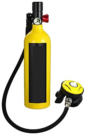 Mini bouteille de plongée sous-marine portable, Bouteille De Plongée Fournitures De Natation Respirateur De Plongée Bouteille D'oxygène De Plongée pour l'exploration sous-marine et le sauvetage(Yellow