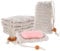 cobee 5 Stück Seifensäckchen, Kordelzug Massage Seifensack Baumwolle Seifenbeutel Für Haarseife Seifenbeutel Set Seife Mesh Tasche Für Festes Duschgel Peeling Schaum Und Trockenseifenhalter