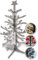 Dekotree - 37cm Metall Weihnachtsbaum Silber aus Edelstahl, eleganter Deko Tannenbaum für Tisch und Empfang, minimalistische Weihnachtsdeko, Winterzauber und Zierschmuck zum selbst Dekorieren