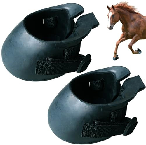 1 Paar Hufschuhe für Pferde, Gummischutz, robuste Hufschuhe, tragbare, Dicke Hufschuhe zur Wundversorgung und Behandlung von Hufrehe-Abszessen, M, Pferdeschuhe