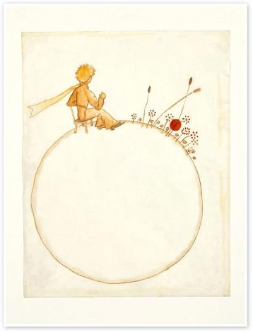 Der kleine Prinz (Le Petit Prince), 1942 Poster 30 x 40 cm Beige Wandbilder Wanddeko