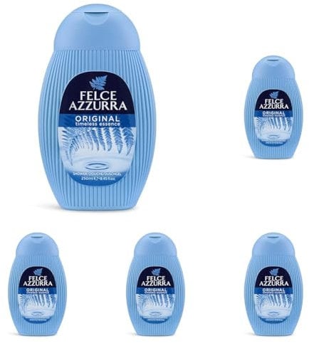 Felce Azzurra - Doccia Classico, Profumo Inconfondibile, Formula Ricca e Vellutata - 250 ml (Confezione da 5)
