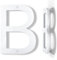Yafimea Número de casa exterior 20 cm blanco, Número grande para pared o valla con diseño moderno y efecto flotante 3D, plástico ABS resistente al clima (B)