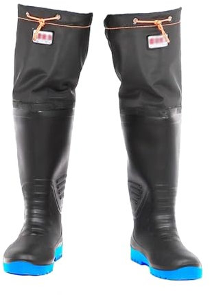 GZKDKZB Stivali da Pesca in PVC Caldi per Uomo, Stivali da Pesca Alti Fino al Ginocchio 60 cm, Stivali da Caccia, Antiscivolo e Resistenti