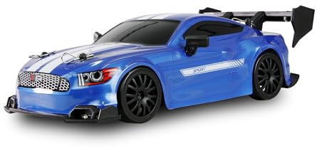 Drift Racing Car, RC ferngesteuert, mit Underbodenbeleuchtung, 20km/h 4WD 1:24 RTR blau inkl. Fernsteuerung, Akku, Ladekabel, Zubehör