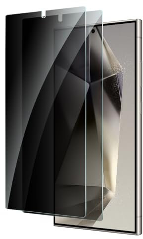 CYYAGE 2 Pièces Protection Écran Verre Trempé pour Samsung Galaxy S24 Ultra Anti-Espion Vitre Protection Film Dureté 9H Glass, Sans Bulles, Anti Rayures