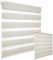 WOLTU 2 Stück Doppelrollo Klemmfix ohne Bohren Duo Rollo Klemmrollo für Fenster mit Klemmträger, Fensterrollo Lichtdurchlässig & Verdunkelnd Wandmontage, Holzlook Buche, 120x150cm (Stoffbreite 116 cm)
