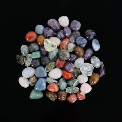 900g Pierres Naturelles Mélangées, Pierres de Chakra de Cristal de Guérison de taille 2-3cm pour la Décoration, l'Artisanat, la Guérison par le Cristal, la Bijouterie, la Wicca et le Reiki