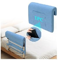 NEPPT Hospital Bed Rail Covers Padded Foam Bed Rail Bumper Padding Elderly Adults Bedside Fall Protector Pads Seniors Safety Guard Railing Cushion Pad Cover (1)