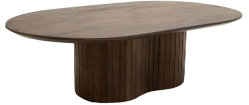 Giga Meubel Couchtisch AVA | Walnuss | Oval | Mangoholz | 120x70x35 cm