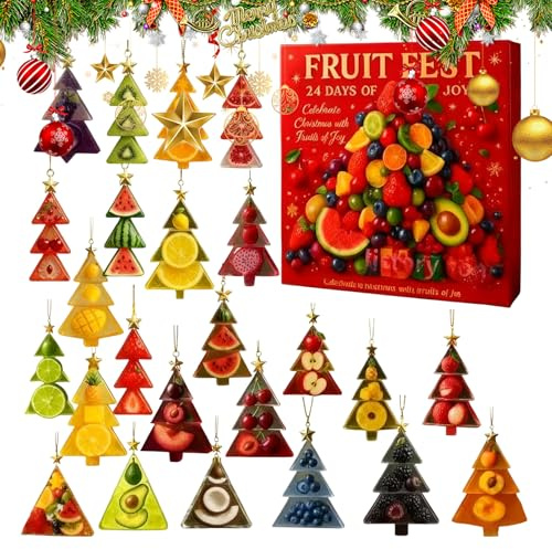 Countdown Bis Weihnachten 2D Acryl Anhänger In Fruchtform