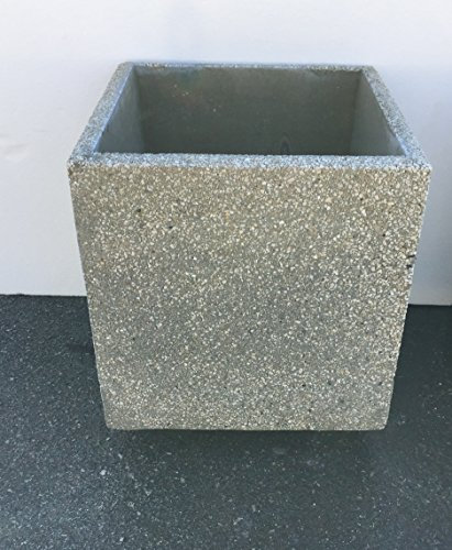 ARTISTICA GRANILLO FIORIERA IN CEMENTO,VASO,INTERNO E ESTERNO, INERTI A VISTA 50X50 H 55 CM.