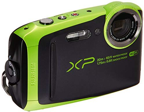 Fujifilm 600019756 FinePix XP120 Shock & Waterproof Wi-Fi Digital Camera, Black/Lime Green