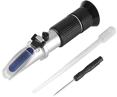 Abuycs Frostschutzmittel-Refraktometer für Glykol, Frostschutzmittel, Kühlmittel und Batteriesäure, Messen von Gefrierpunkt des Automobils, Urea Adblue Batterieflüssigkeit Zustand, Glas Wassertester