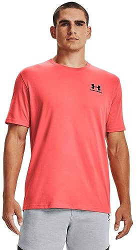 Under Armour Men's Sportstyle Left Chest Short-sleeve T-shirt Short Sleeve, Venom Red (690)/Black, L