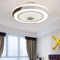 Deckenventilatoren Creative Invisible Fan LED-Deckenleuchte Mit Beleuchtung 68W Fernbedienung Dimmbar Ultra-Leise Kann Timing Fan Kronleuchter Modernes Wohnzimmer Schlafzimmer Fan Lampe Φ50,Braun…