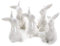 Logbuch-Verlag 5 kleine Osterhasen Dekofiguren aus Porzellan weiß 7 cm Osterdeko Figuren Give-Away zu Ostern