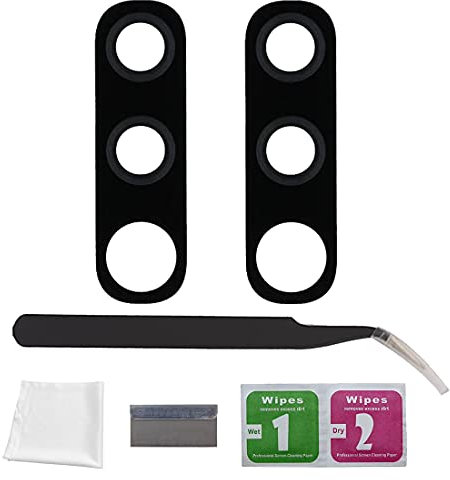 Eonpam 2er-Pack Kamera Glas für Samsung Galaxy A70 Original Rückseite Kamera Linse Glas Ersatz HD Kameraschutz Camera Glass + Reparatur Set