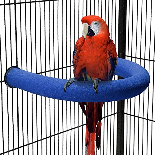 TeTupGa Soporte de perca para loros en forma de U, juguete para mascotas, plataforma para pájaros, arena para moler patas de arena, jaula de palo limpio, ejercicio, conure, periquito, cacatúa,