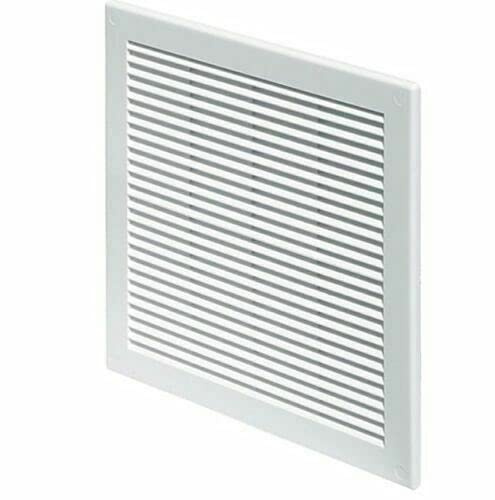 Rejilla de ventilación blanca – 250 mm x 250 mm / 10 x 10 pulgadas – plástico ABS – cubierta de ventilación para conductos.