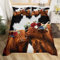 Highland Cow Bettbezug Set, Rustikales Schwarzweißes Milchkuhfell und schicker Hautdruck Trösterbezug Zimmerdekoration für Kinder Jungen, Bauernhaustierbettwäsche-Sets mit 1 Kissenbezug, 135x200cm