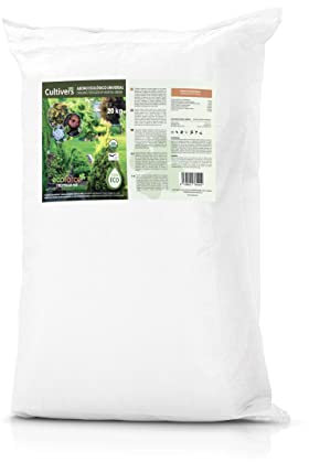 CULTIVERS Abono Universal Plantas Ecológico de 20 kg. Fertilizante granulado con NPK 8-1-5+74% M.O. y Ác. Húmicos. Liberación Lenta. Potencia el Crecimiento y estimula el Cultivo
