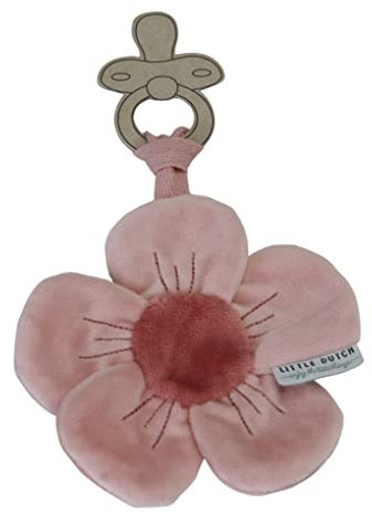 Little Dutch 8718 Kuscheltuch Schnullertuch Flowers & Butterflies / Blumen & Schmetterlinge, Rosa