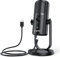 Micrófono USB para PC Mac PS4 PS5, 4 Patrones de Captación, Micrófono Computadora, Grabar Podcasts Tiempo Real, Soporte Antivibración, Salida de Auriculares, Control del Volumen