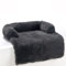 JUZIPS Hundebett Flauschig Waschbar Hundedecke, Hundekissen Mittelgroße Hund, Hundematte Grosse Hunde Sofa, Katzenbett Couch Für Sofaschutz Kleine Katzen Katzenkorb (S, Schwarz)