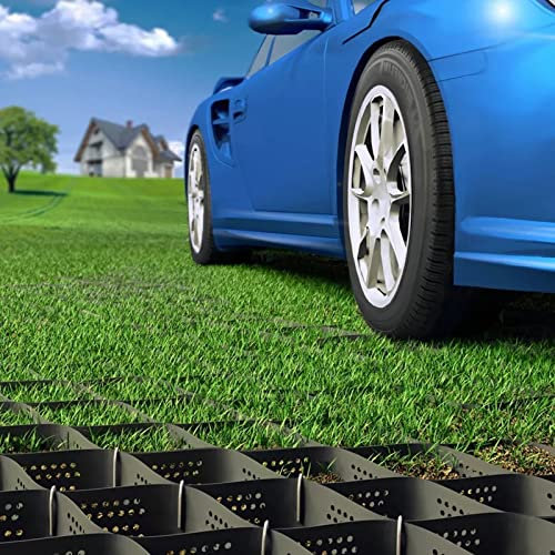 Stabilisateur Gravier Gazon Dalle Stabilisatrice Système De Grille De Support De Pavé Perméable En Nid D'abeille Pour Les Pentes Renforcées Des Allées D'herbe En Pente, HDPE 5 Cm De Haut Avec Grand Tr