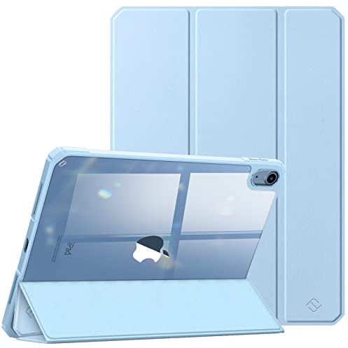 Fintie Hybrid Hülle für iPad 11. Generation 2025 11 Zoll (A16), iPad 10. Generation 10.9 Zoll 2022 - Ultradünn Schutzhülle mit transparenter Rückseite Abdeckung Case, Auto Schlaf/Wach, Himmelblau