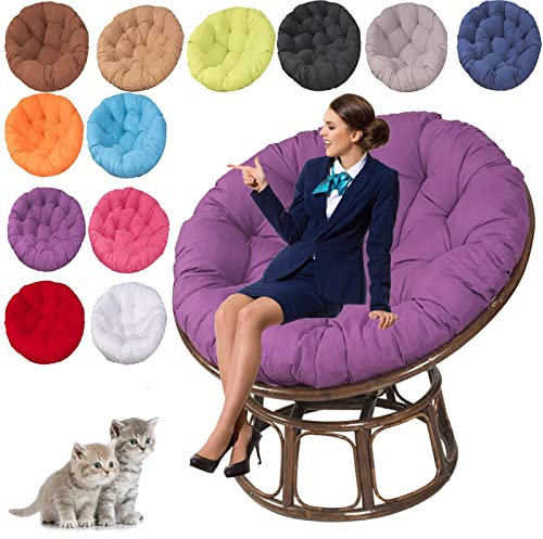 RVUEM Relaxsessel Auflagen Untertassen Stuhlauflage Dickes Bequemes Papasan Sitzkissen Japanischer Runder Futon Korbkissen Aus Weidenrattan Eierstuhlauflage FüR Den AußEnbereich,I,180×180CM