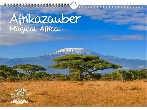 Afrikazauber DIN A3 Immerwährender Kalender Afrika Landschaft und Tiere - Seelenzauber