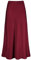 Outoshe Jupe longue en satin taille haute pour femme avec taille élastique dissimulée, coupe trapèze, rouge vin, Taille S