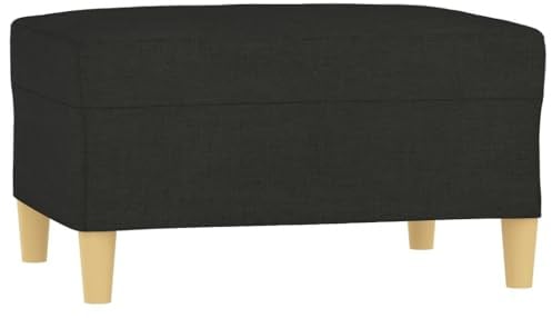 vidaXL Fußhocker Schwarz 70x55x41 cm Stoff